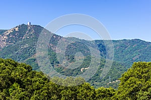 View towards Mount Umunhum from Almaden Quicksilver county park, south San Francisco bay area photo