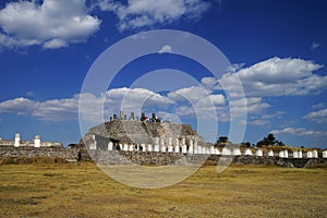 View towards Pyramid B, Tula archeological site, Mexico photo