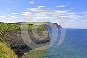 View towards Redcar, from Cowbar Nabb, Staithes, Yorkshire Moors, England