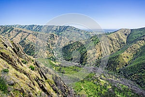 View towards the road and the hiking trail, Stebbins Cold Canyon, Napa Valley, California photo