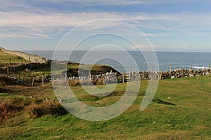 View towards south stack, anglesey, wales