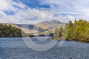 A view towards the western shore of Loch Katrine in the Scottish Highlands