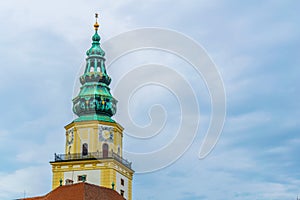 View of a tower of the archbishopÂ´s palace in Kromeriz, Czech republic....IMAGE