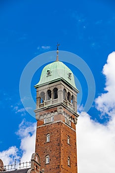 View at tower on City Hall Square in Copenhagen