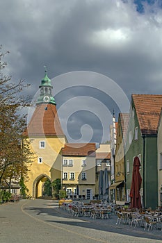 View of tower gate, Weiden in der Oberpfalz, Germany