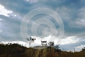 View tower on hill at Khao Lon mountain in Thailand