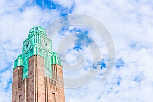 View of a tower of the Hlesinki main train station...IMAGE