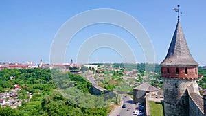 A view from tower of Kamianets-Podilskyi Castle, Ukraine