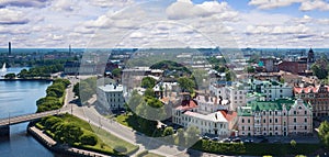 View from the Tower of Olaf the old town of Vyborg