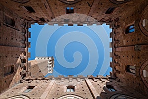 The view in the tower of the Palazzo Pubblico in Siena