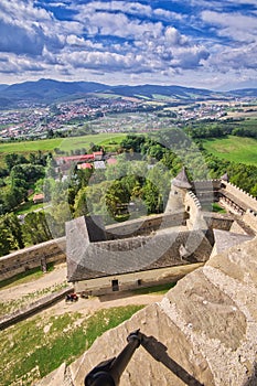 Pohled z věže hradu Stará Lubovna