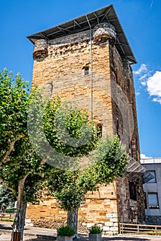 View of the Tower of Valois a medieval fortification in Sainte-Colombe France photo