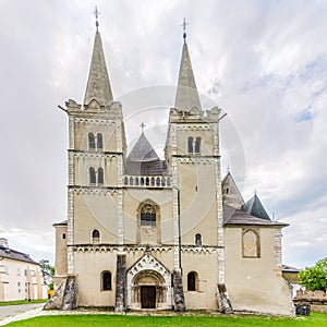 View at the Towers of Cathedral of Saint Martin in Spisske Podhradie  - Slovakia