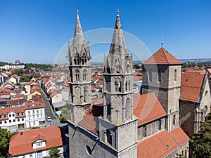 view of the town arnstadt with church photo