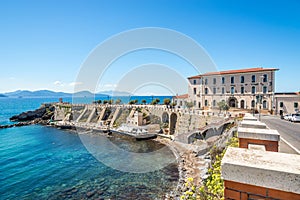 View at the Town beach in Piombino - Italy