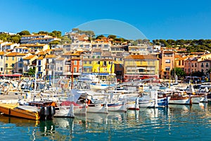 View of the town Cassis, Provence, South France, Europe, Mediterranean sea