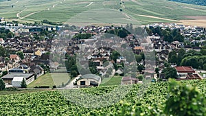 View of the town of Chablis