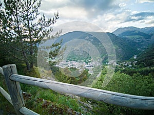 View of the town of Encamp in Andorra