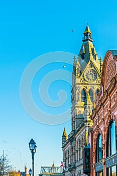 View of the town hall in the central Chester, England