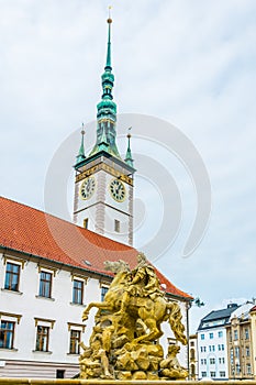 View of the town hall of the czech city Olomouc....IMAGE