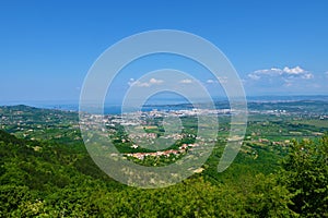 View of the town of Koper in Istria and Primorska, Slovenia