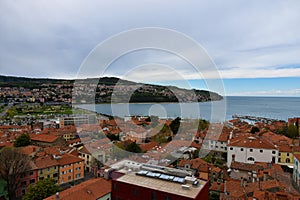 View of the town of Koper in Littoral region of Slovenia