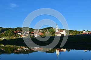 View of the town of Krsko in Dolenjska, Slovenia photo