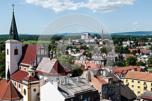 View of the town Litovel from the town hall tower photo