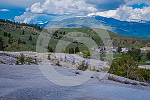 View of the town at Mammoth Hot Springs, Yellowstone National Park