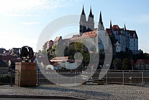 View of the town of Meissen over Elbe river