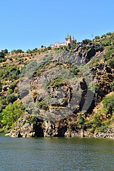 Town of Mirando do Douro and Douro river, Portugal photo