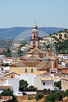 View of the town and mountains, Algodonales, Spain. photo