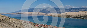 View of town of Pag, Croatia