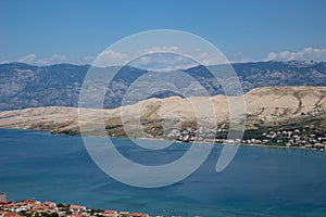 View of town of Pag, Croatia