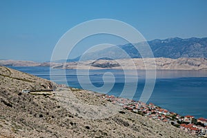 View of town of Pag, Croatia