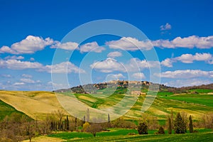 View of the town of Pienza