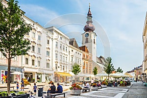 View at the Town place of Wels - Austria