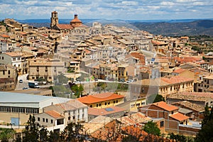 View of town in province of Teruel. Calaceite