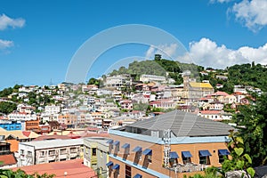 View of the town of St George\'s, Grenada, Caribbean.