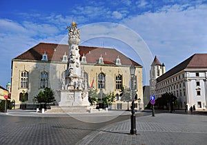 View of the townsquare of Buda old town photo