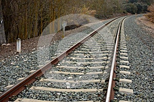 Conventional railway track photo