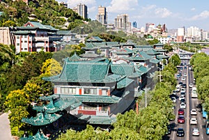 View of traditional buildings in Lanzhou (China)