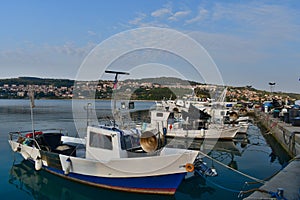 View of the traditional fishing port, Koper