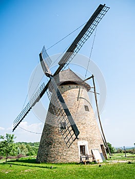 View on a traditional windmill in Szentedre