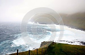 View from trailhead, Gjogv, Faroe islands