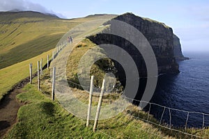 View from trailhead, Gjogv, Faroe islands