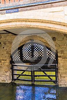 View of the Traitor's Gate in the Tower of London photo