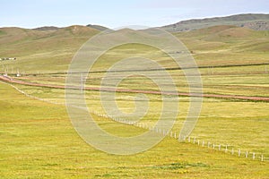 A view from the Trans-Siberian train at Ulaanbaatar , Mongolia