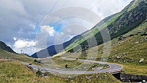 View of Transfagarasan Road in Romania.