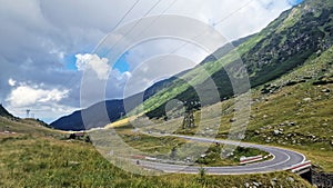 View of Transfagarasan Road in Romania.